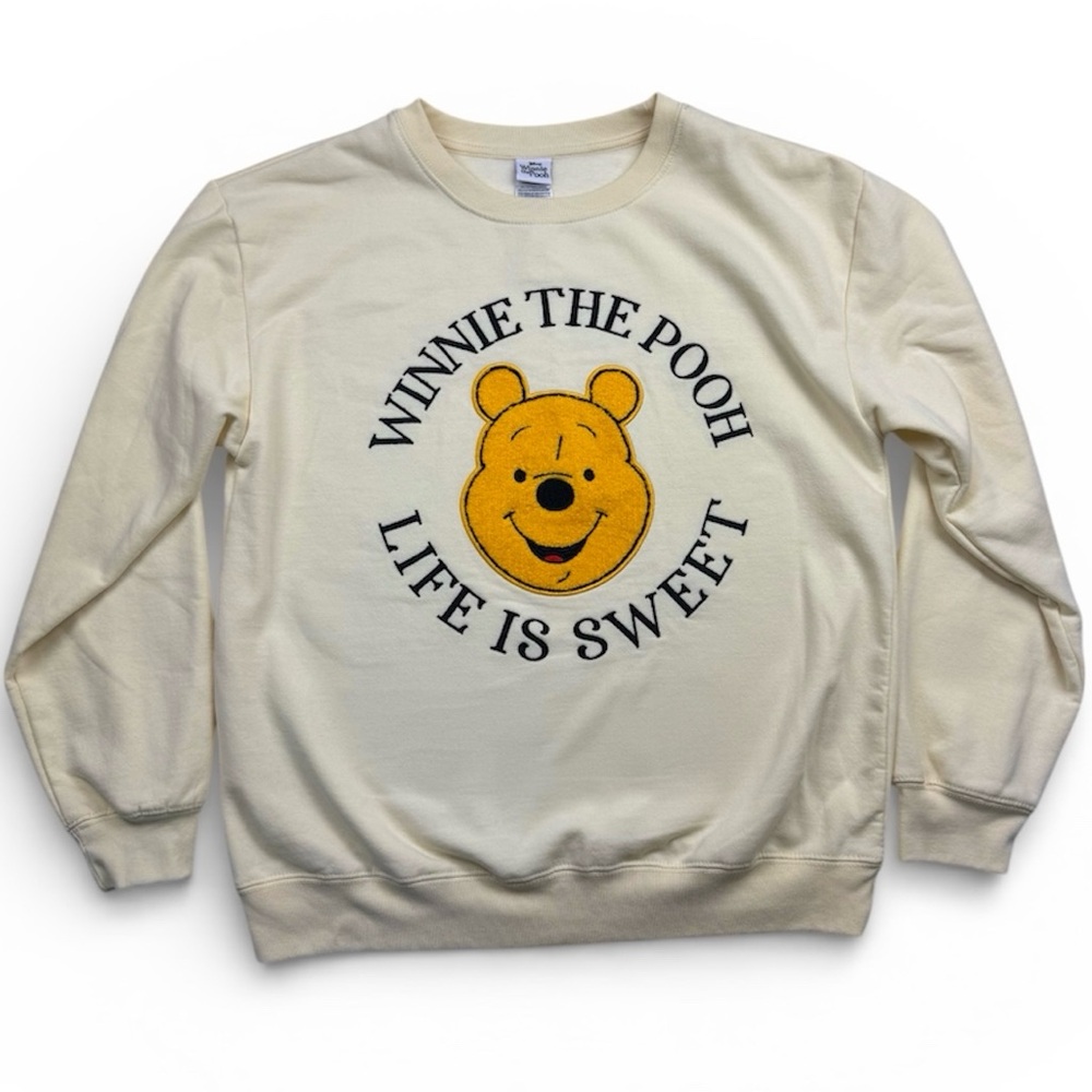 Winnie The Pooh Embroidered Pullover Pale‎ Yellow Large